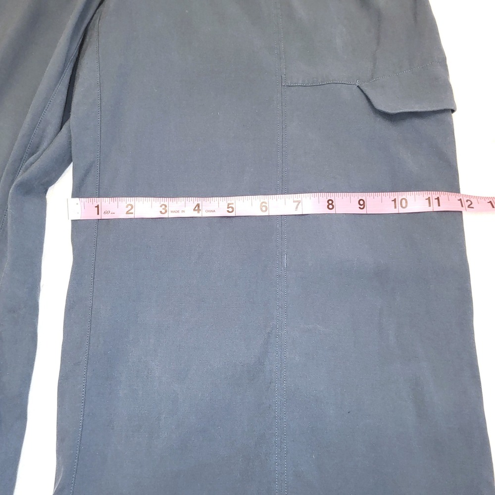 Lululemon Metropolis Maven Iron Blue High Rise Wide Leg Crop Elastic Pants 6 - Picture 9 of 10